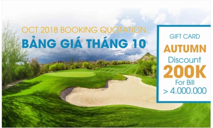  [Wingolf - Promotion] Price list of booking TeeTimes Octorber, 2018